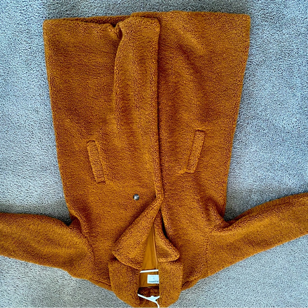 old navy teddy trench coat size XXL